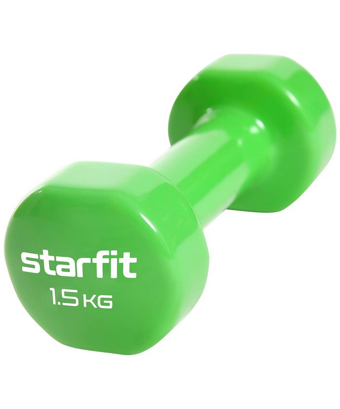 Гантель виниловая, 1,5 кг Star Fit Core DB-101 зеленый 665_800