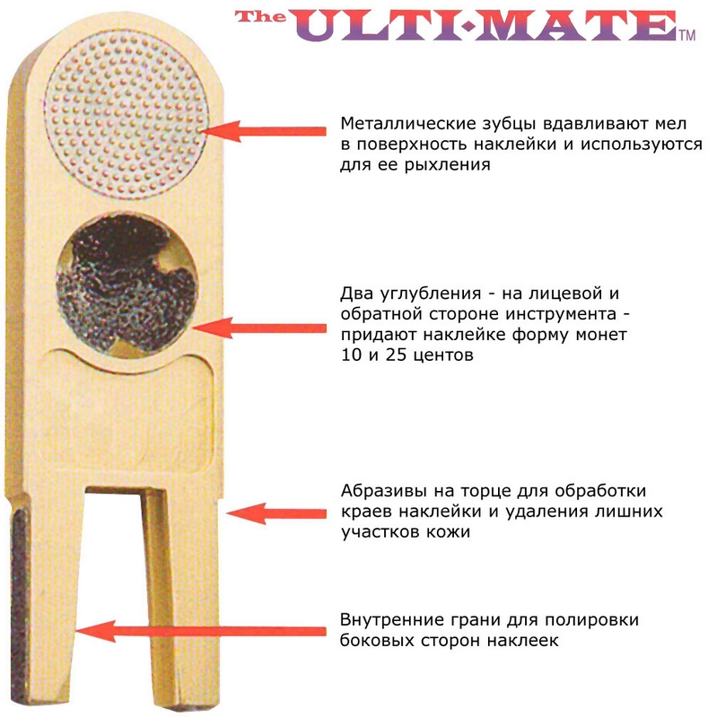 Инструмент для обработки наклейки Ulti-Mate Cue Tip Tool синий 789_800