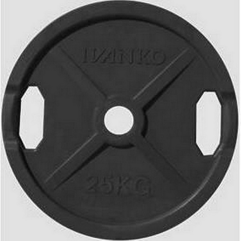 Диск обрезиненный 25 кг Johns DR71022 - 25B черный 800_800