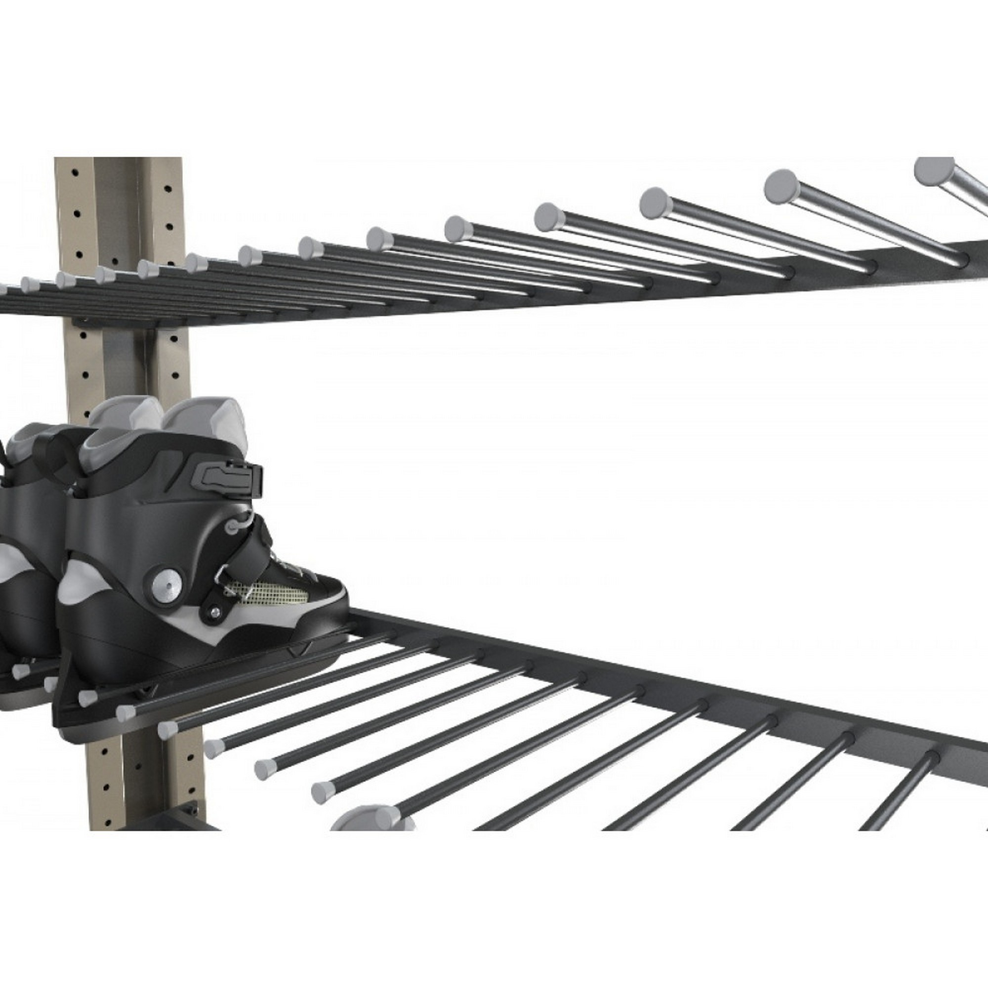 Стеллаж Премиум для коньков и роликов, односторонний 219х215х45см Gefest KP5-40 2000_2000
