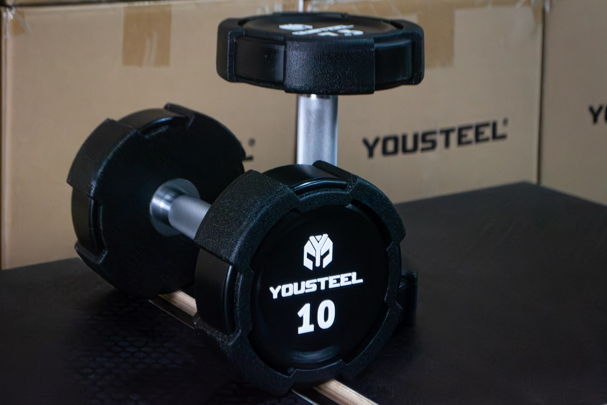 Гантель EVO 10кг полиуретановая YouSteel 2000_1335