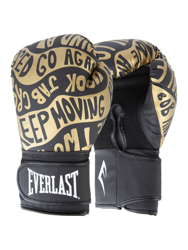 Перчатки тренировочные 10oz Everlast Spark P00002794 черный\золотой 600_800