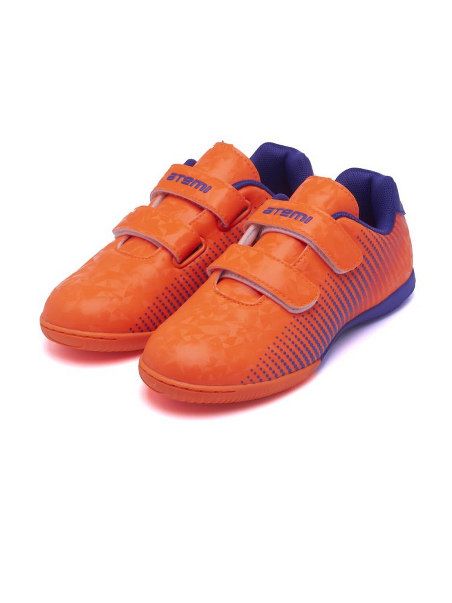 Бутсы футбольные Atemi INDOOR KIDS SBA-006 оранжевый\фиолетовый 1500_2000