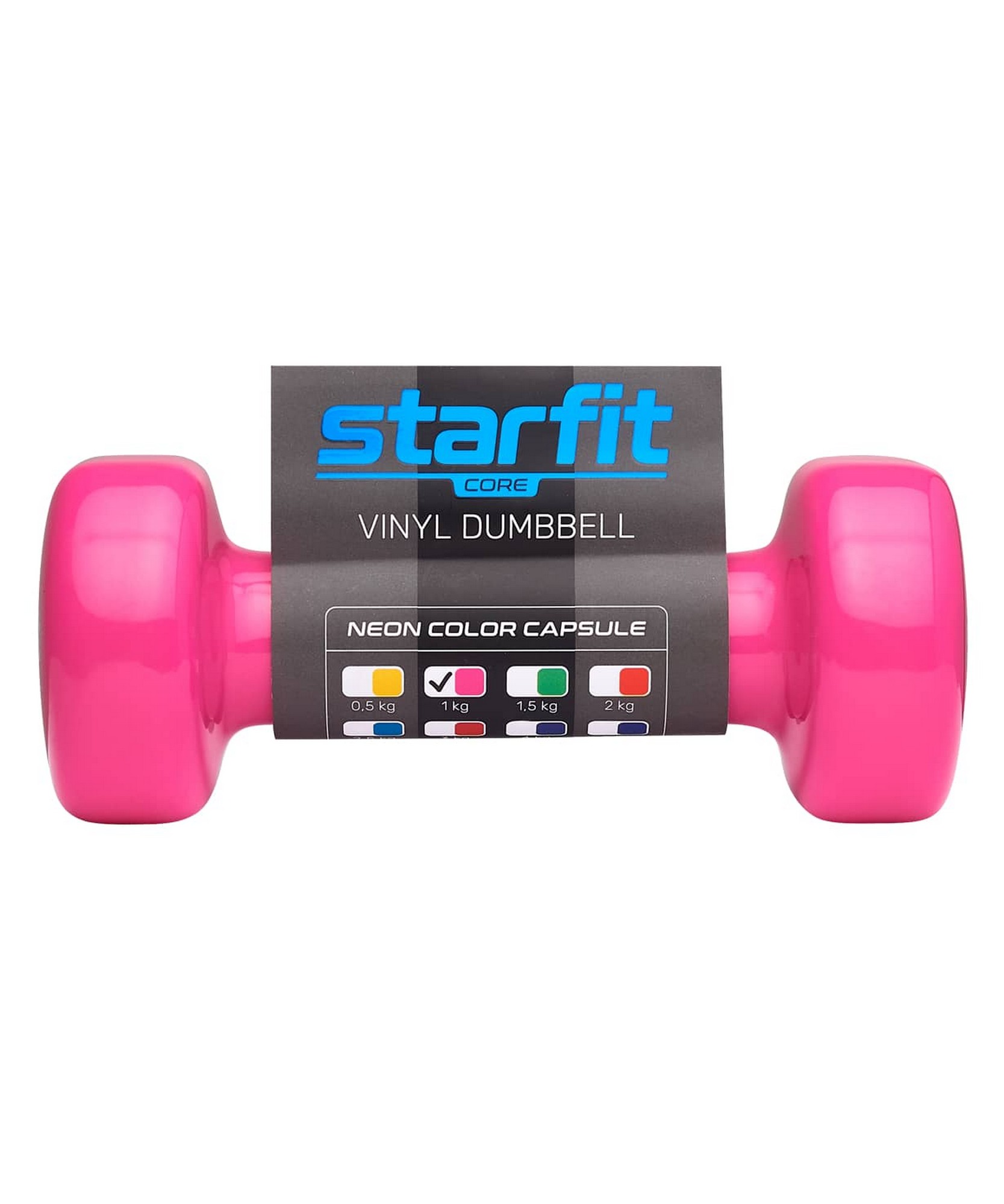 Гантель виниловая 1 кг Star Fit DB-101 розовый 1667_2000