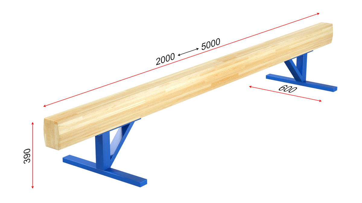 Бревно гимнастическое низкое L=2,5 м Glav 04.10.01-2,5 1200_675
