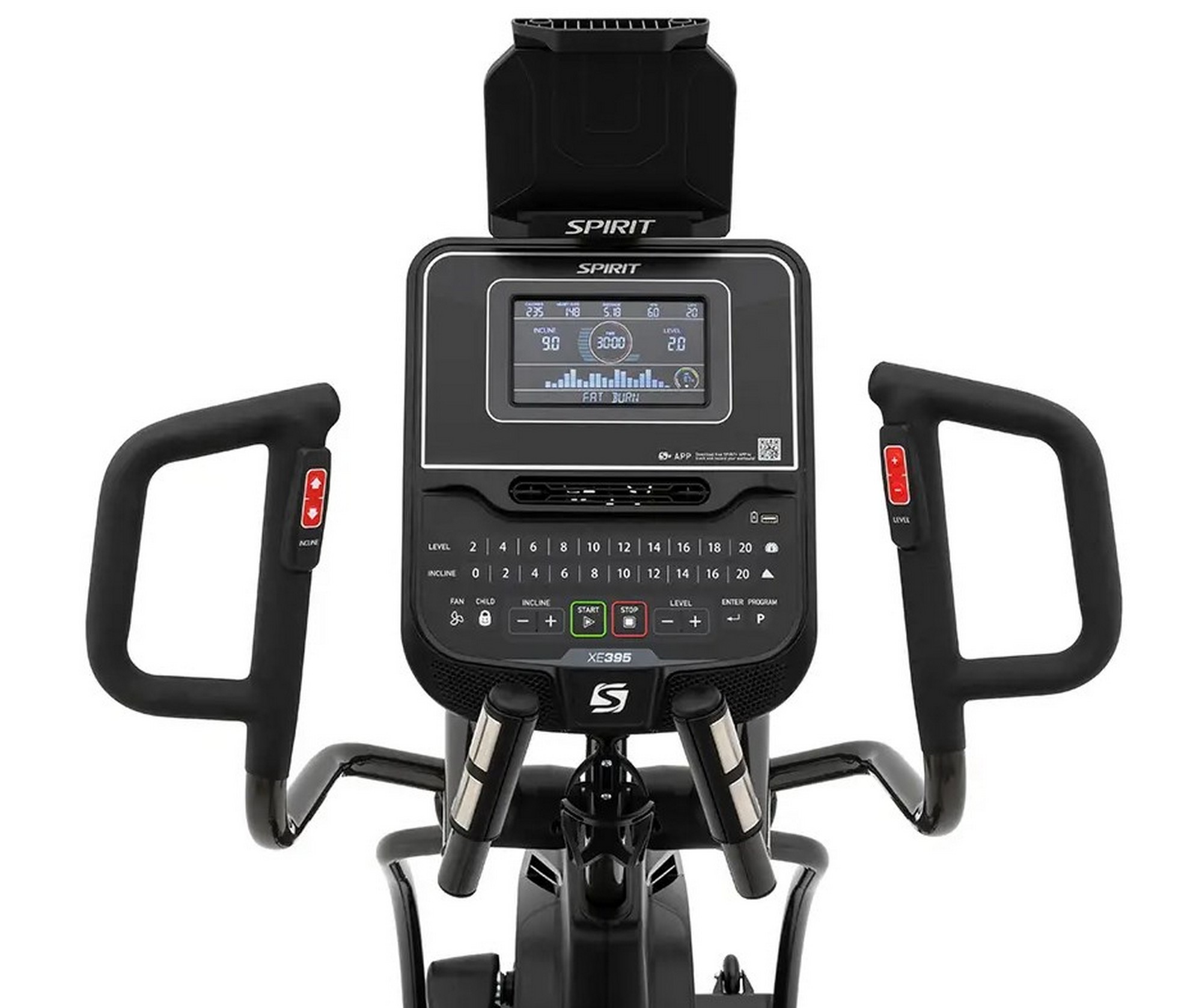 Эллиптический тренажер Spirit Fitness XE395BL Black 2000_1678