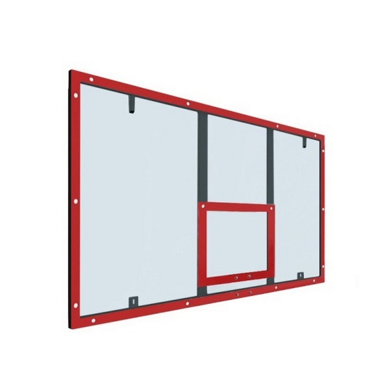 Щит баскетбольный игровой 180х105см оргстекло на раме (разметка красная) Dinamika ZSO-002101 800_800
