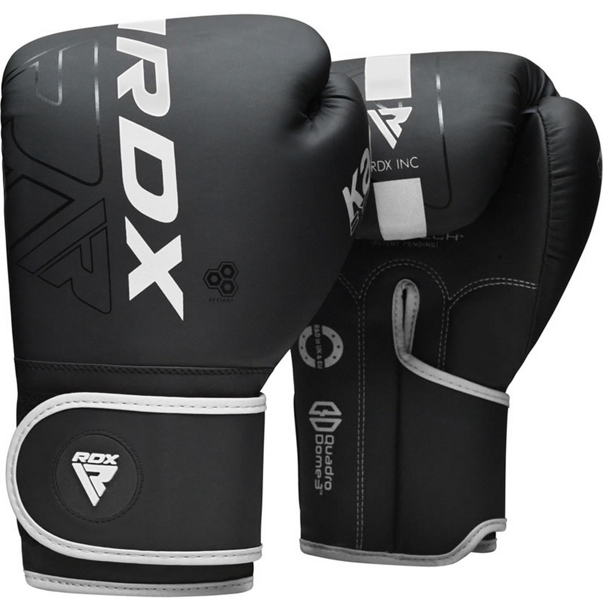 Перчатки тренировочные RDX BGR-F6MW-16OZ черный\белый матовый 2000_2000