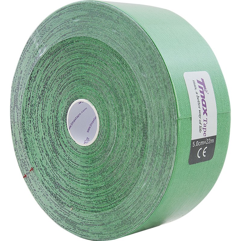 Тейп кинезиологический Tmax 22m Extra Sticky Green зеленый 800_800