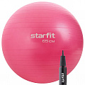 Фитбол d65см Star Fit антивзрыв, 1000 гр, с ручным насосом GB-109 розовый 120_120